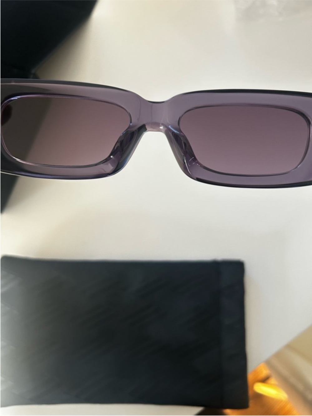 NIB • The Attico mini marfa rectangular purple sunglasses - Picture 11 of 13